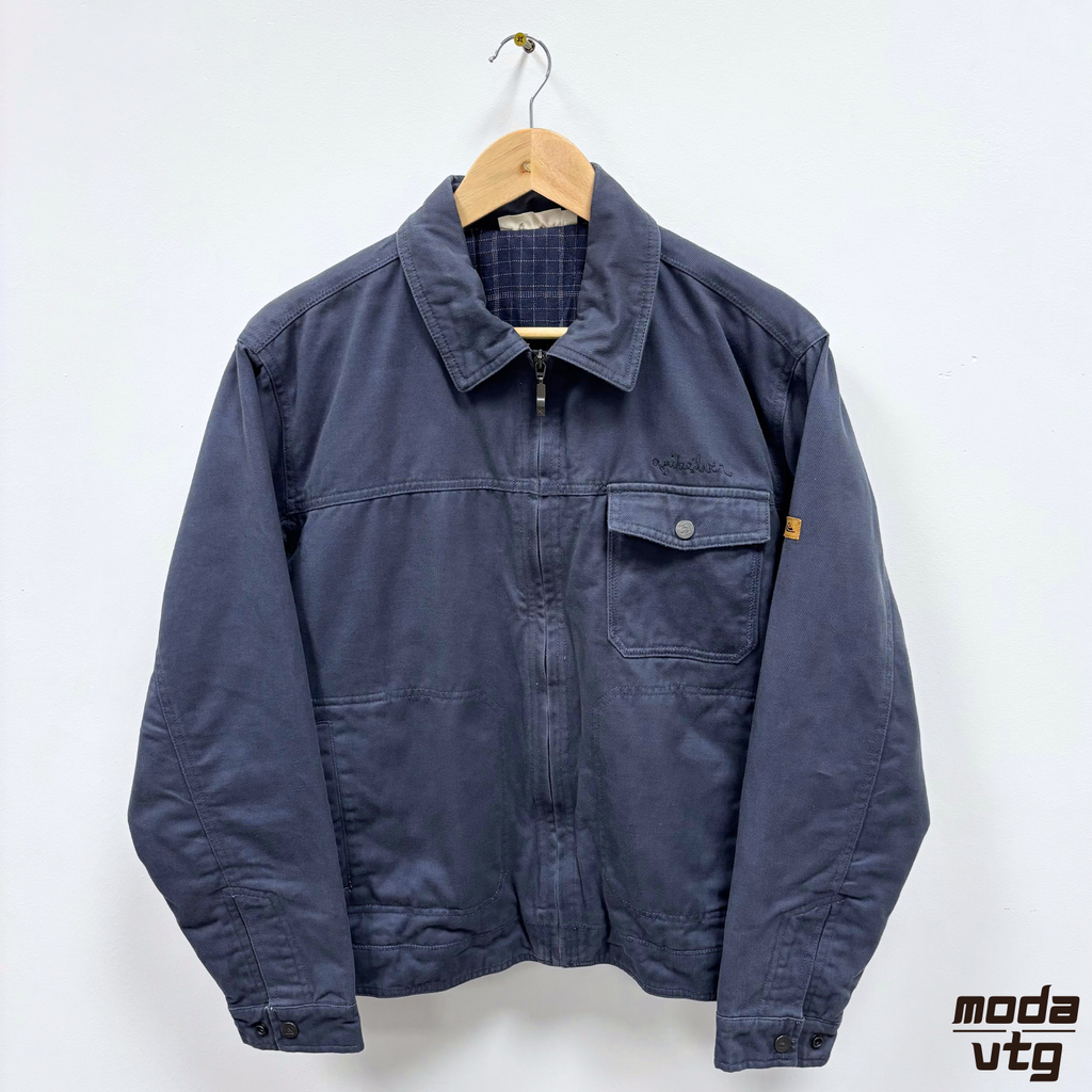 Vintage Y2K Quiksilver Denim Jacket Navy Medium Retro