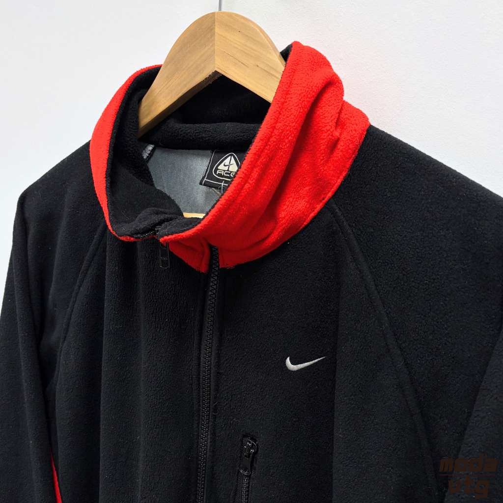 Vintage Y2K Nike ACG Fleece Black XL Full Zip Winter Walking