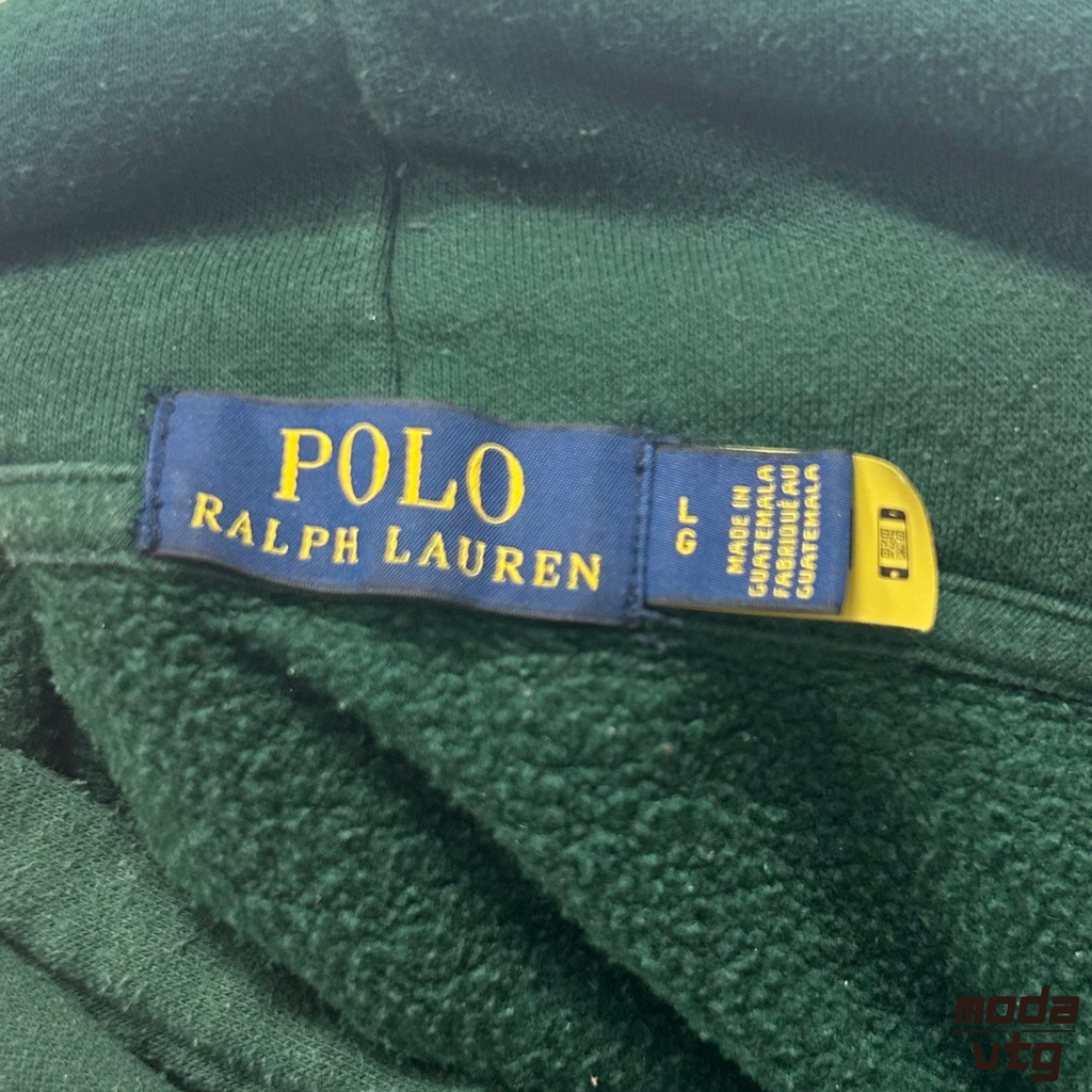 Vintage Y2K Ralph Lauren Hoodie Green Medium Retro Unisex