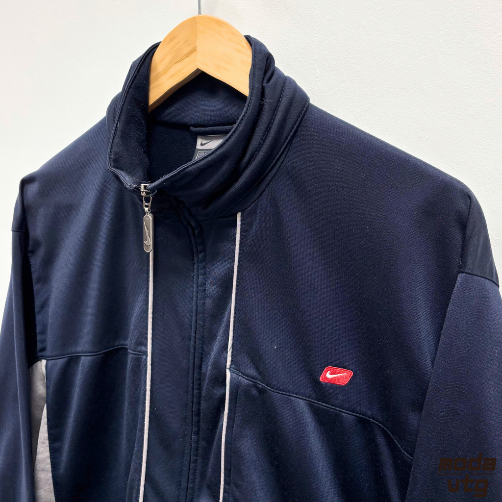 Vintage Y2K Nike Track Jacket Navy Large Retro