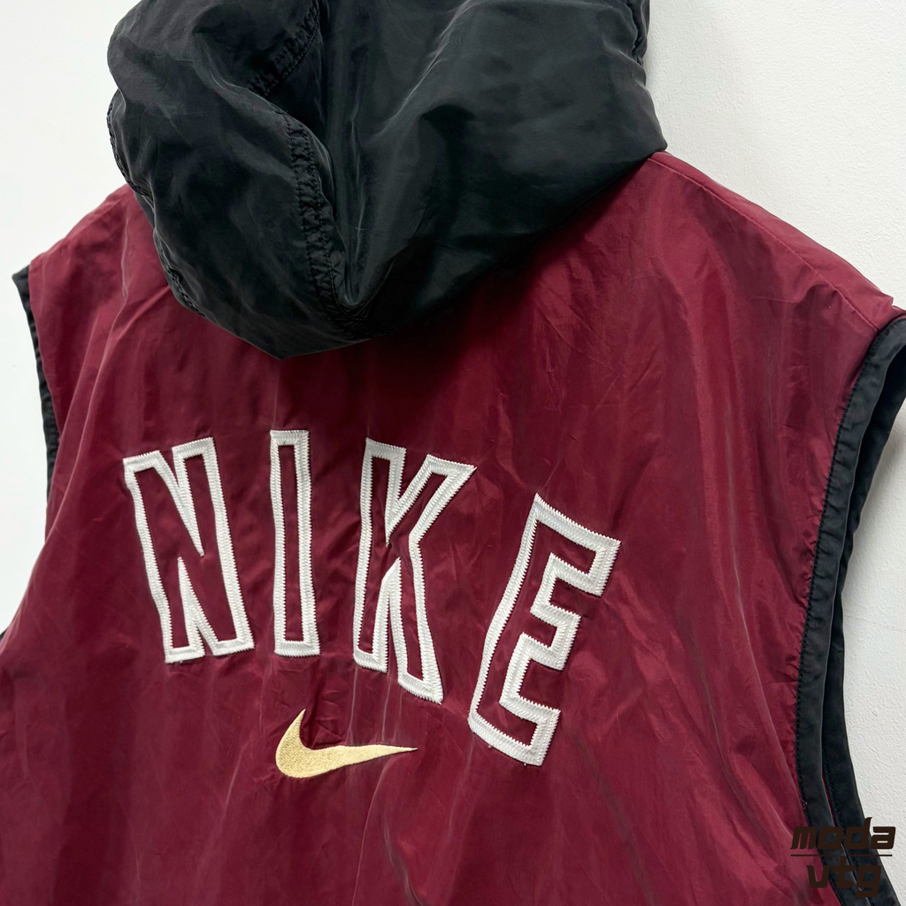 Vintage 90s Nike Track Jacket Black Large Retro Unisex Sleeveless