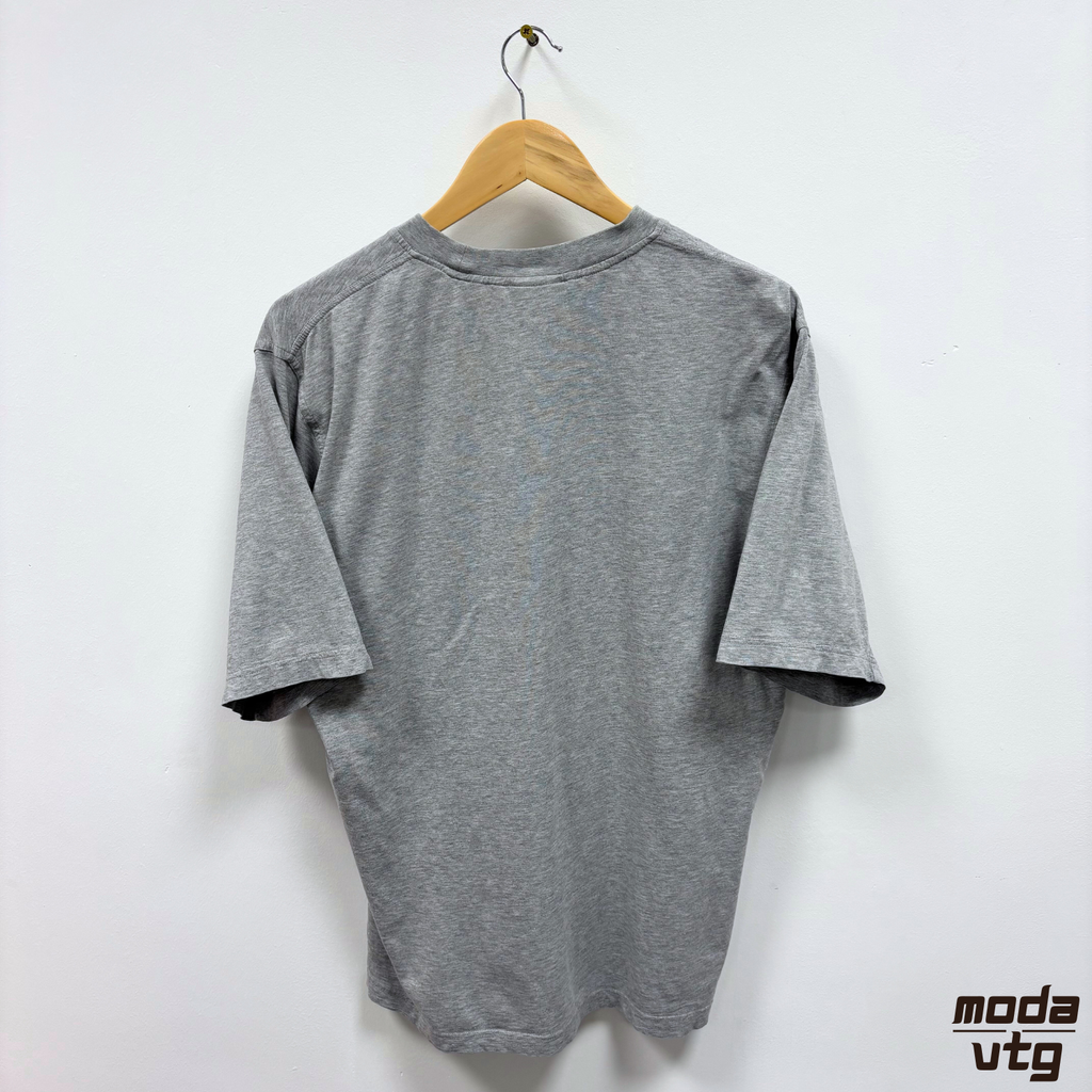 Vintage 90s Adidas T-Shirt Grey Large Print