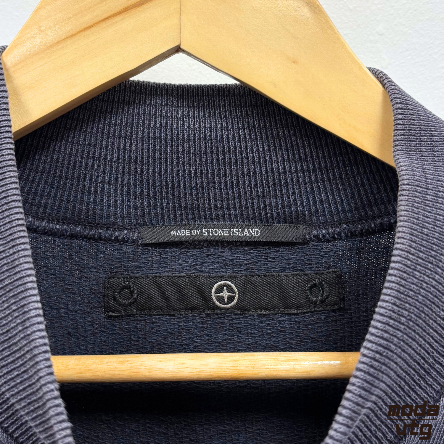 Vintage Y2K Stone Island Denims Sweatshirt Navy XL Full Zip Embroidered