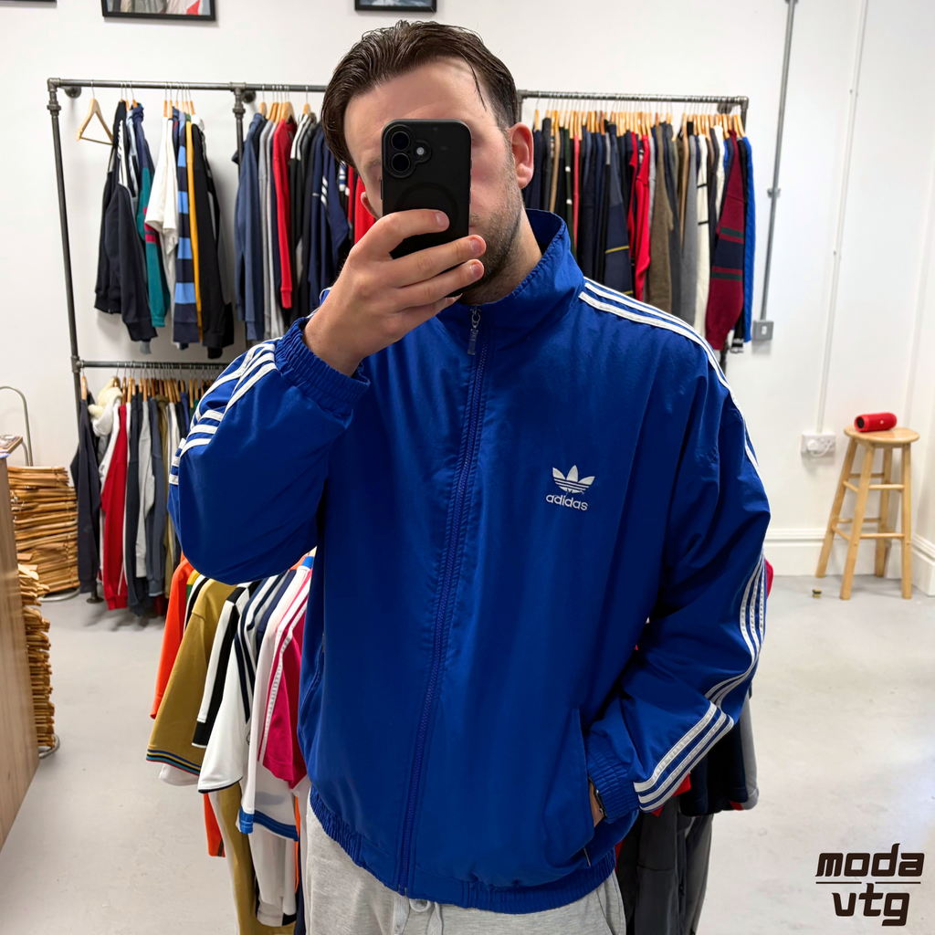 Vintage 90s Adidas Track Jacket Blue XL Retro Unisex