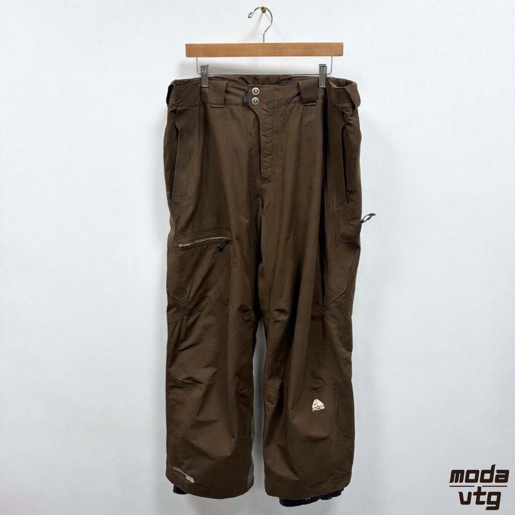 Vintage Y2K Nike ACG Skiing Trousers Brown XL Goretex Retro Snowboarding