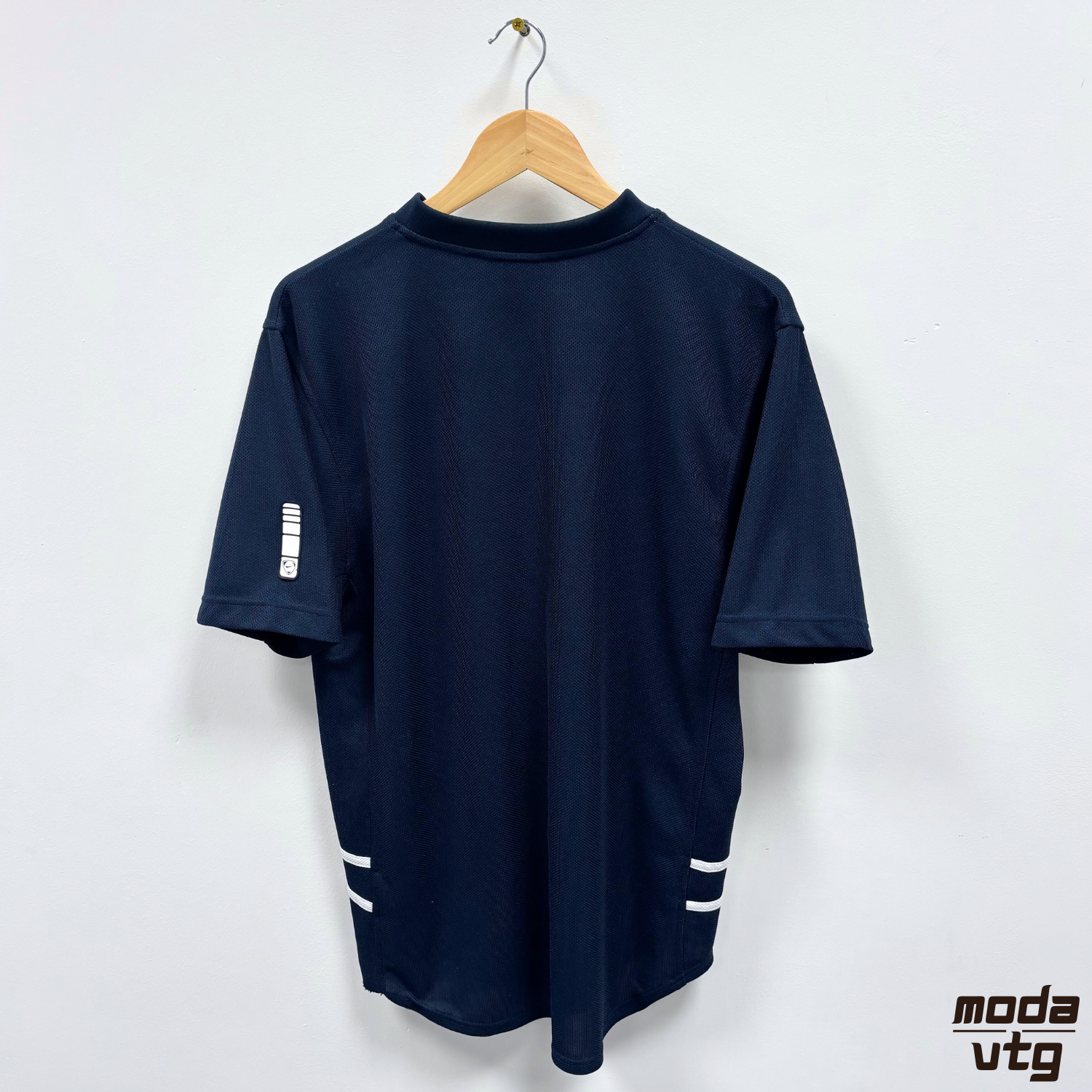 Vintage Y2K Nike Total 90 Navy Sportswear T-Shirt Large Gym Football T90