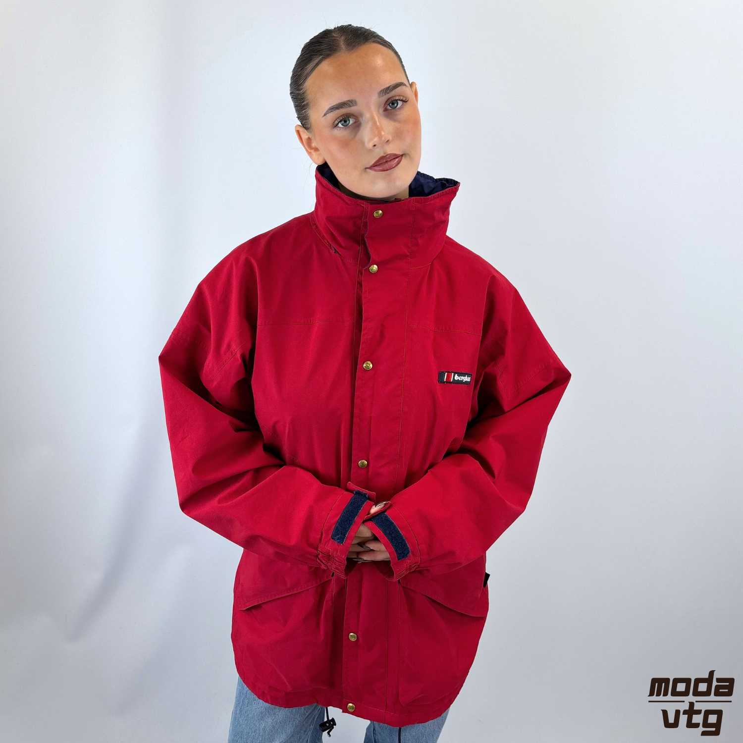 Vintage Y2K Berghaus Raincoat Red Large Goretex Gorpcore