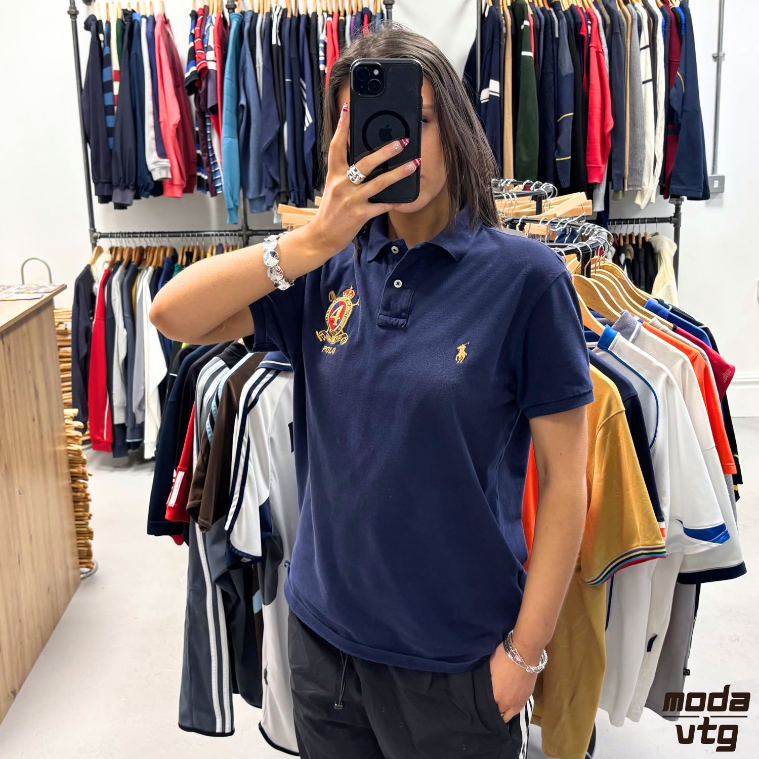 Vintage Y2K Ralph Lauren Polo Navy Medium Retro Unisex