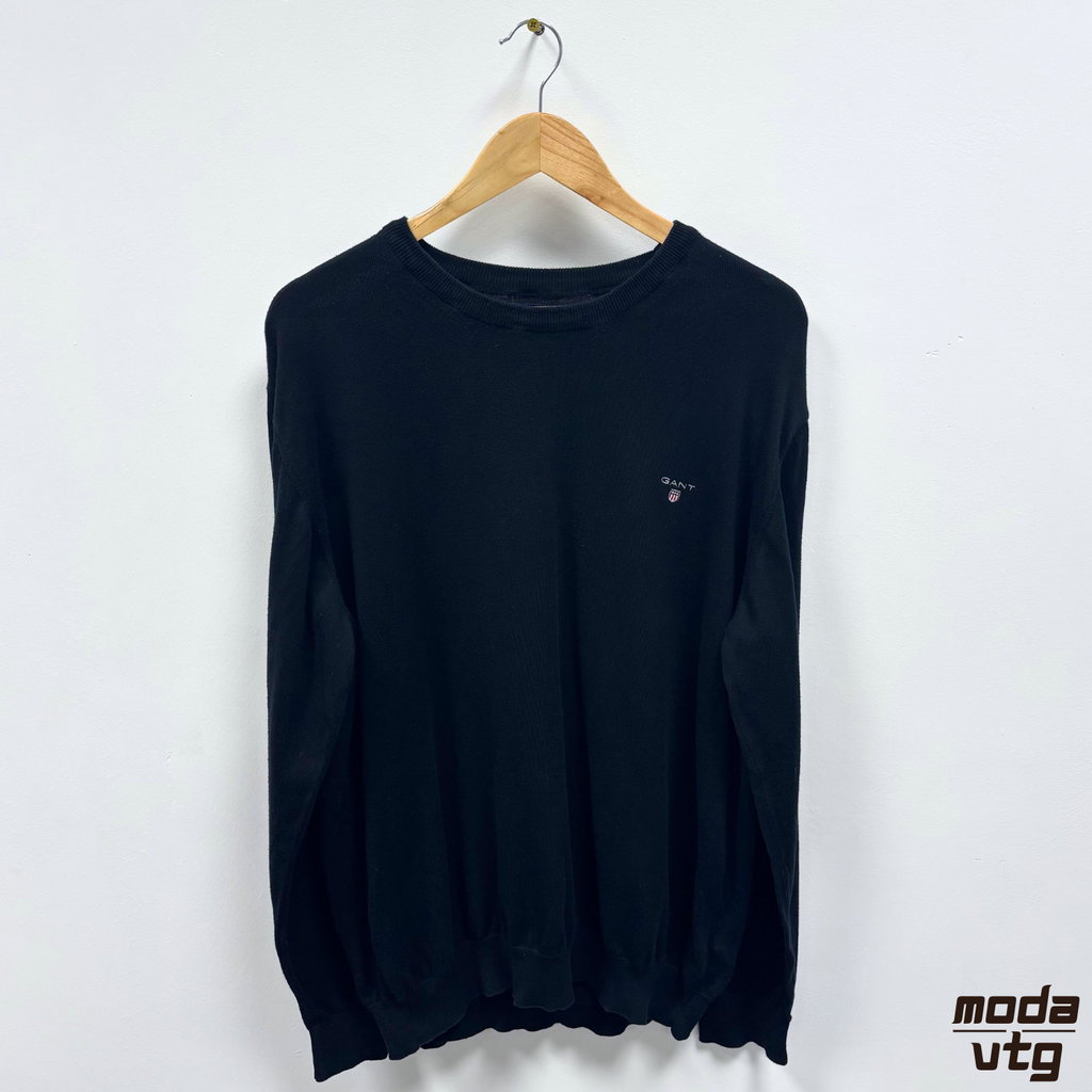 Vintage Y2K GANT Knitted Jumper Black XL