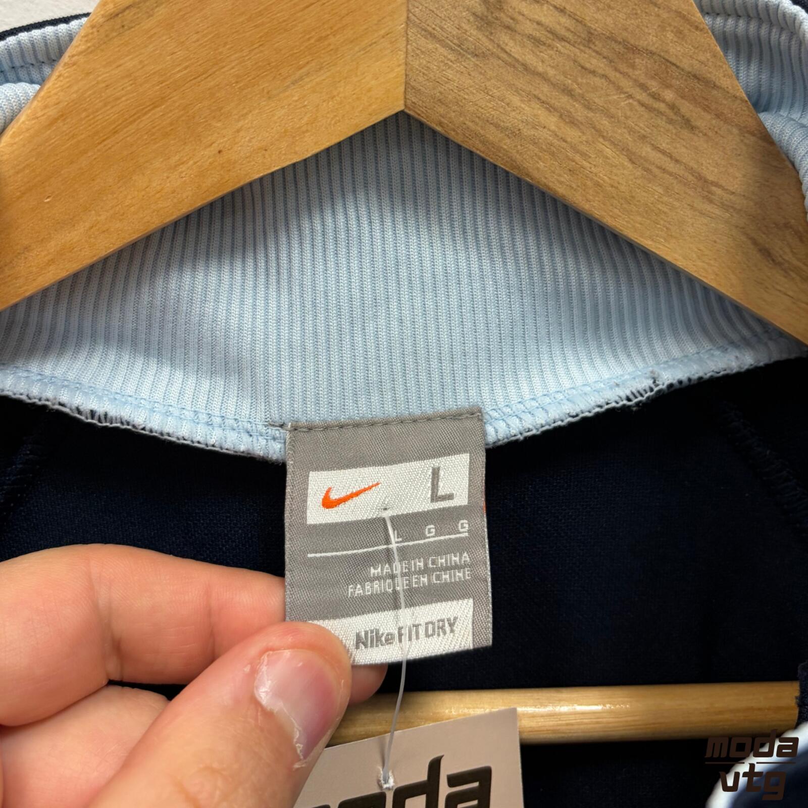 Vintage Y2K Nike Track Jacket Navy Medium Retro Unisex