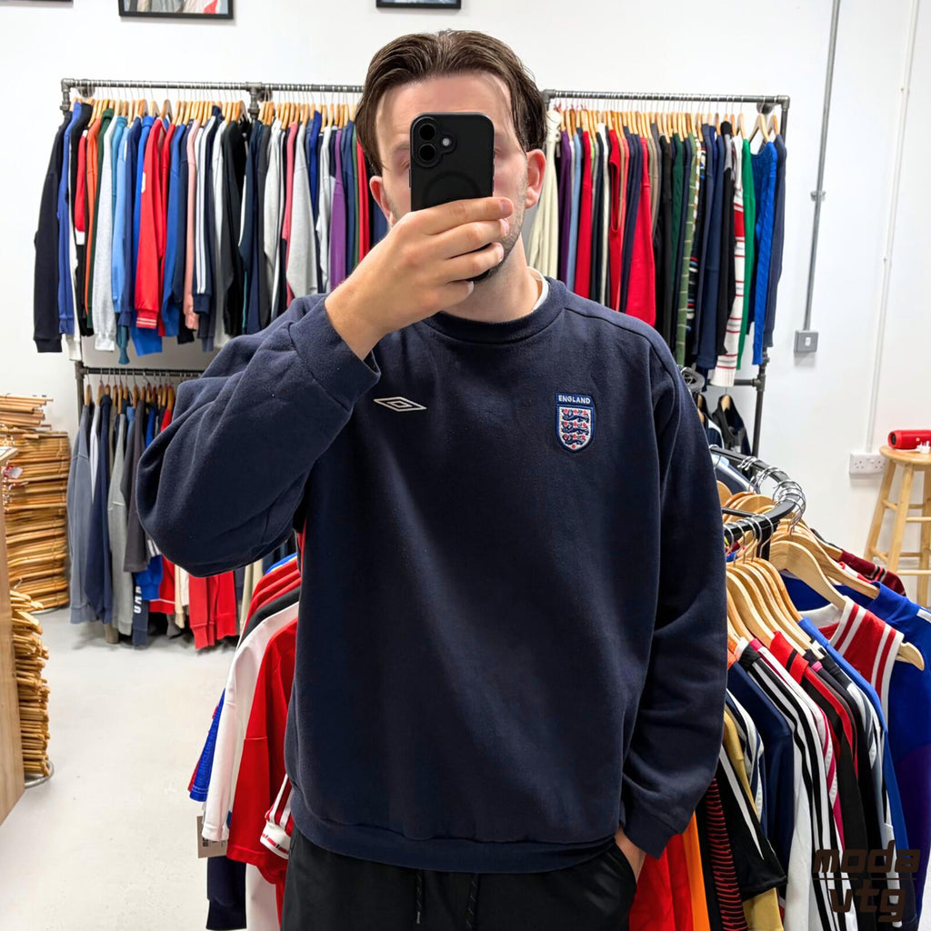 Vintage Y2K England Sweatshirt Navy XL Retro Unisex Umbro