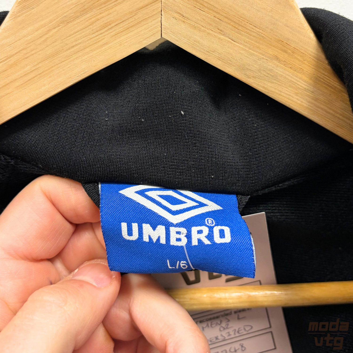Vintage 90s Umbro Track Jacket Black Large Retro Unisex