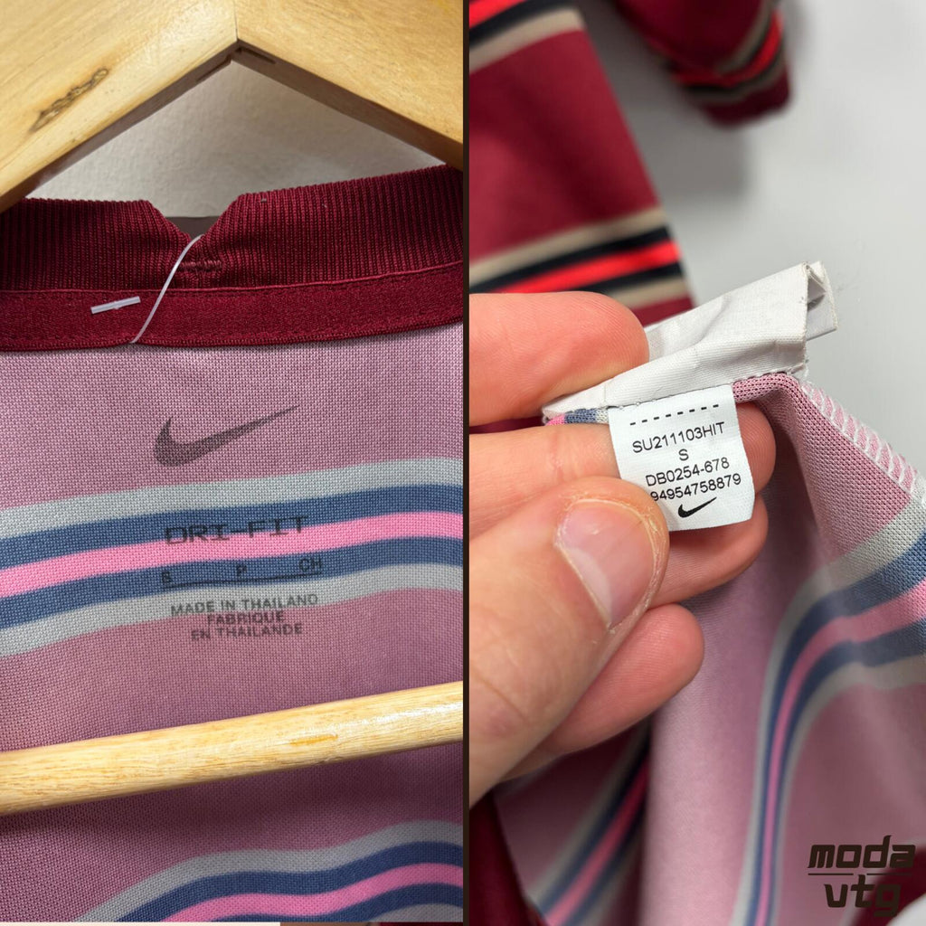 Vintage 2021/22 Liverpool Jersey Red Small Retro Unisex Nike Training Striped