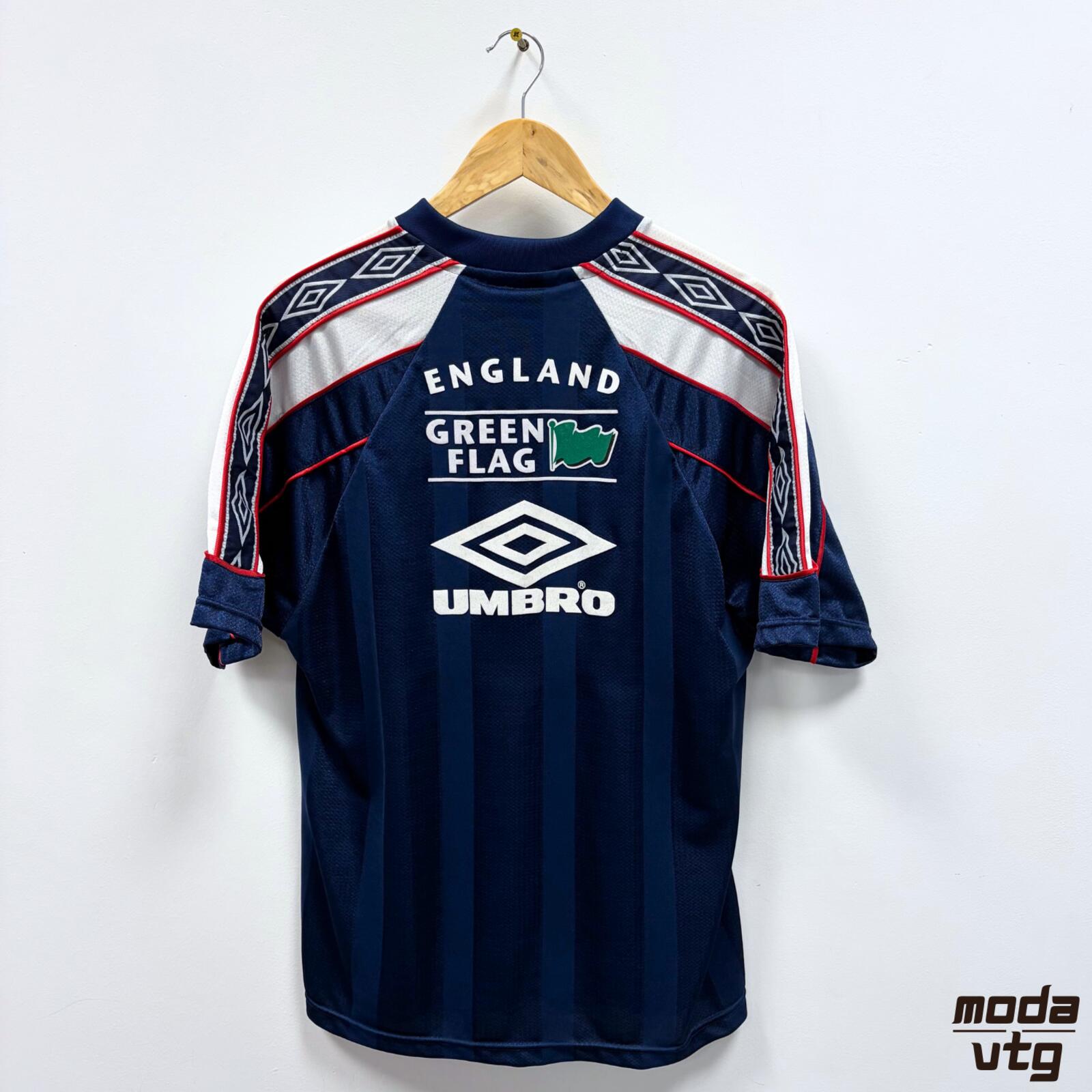 Vintage 1998/00 England Jersey Navy Large Retro Unisex Umbro