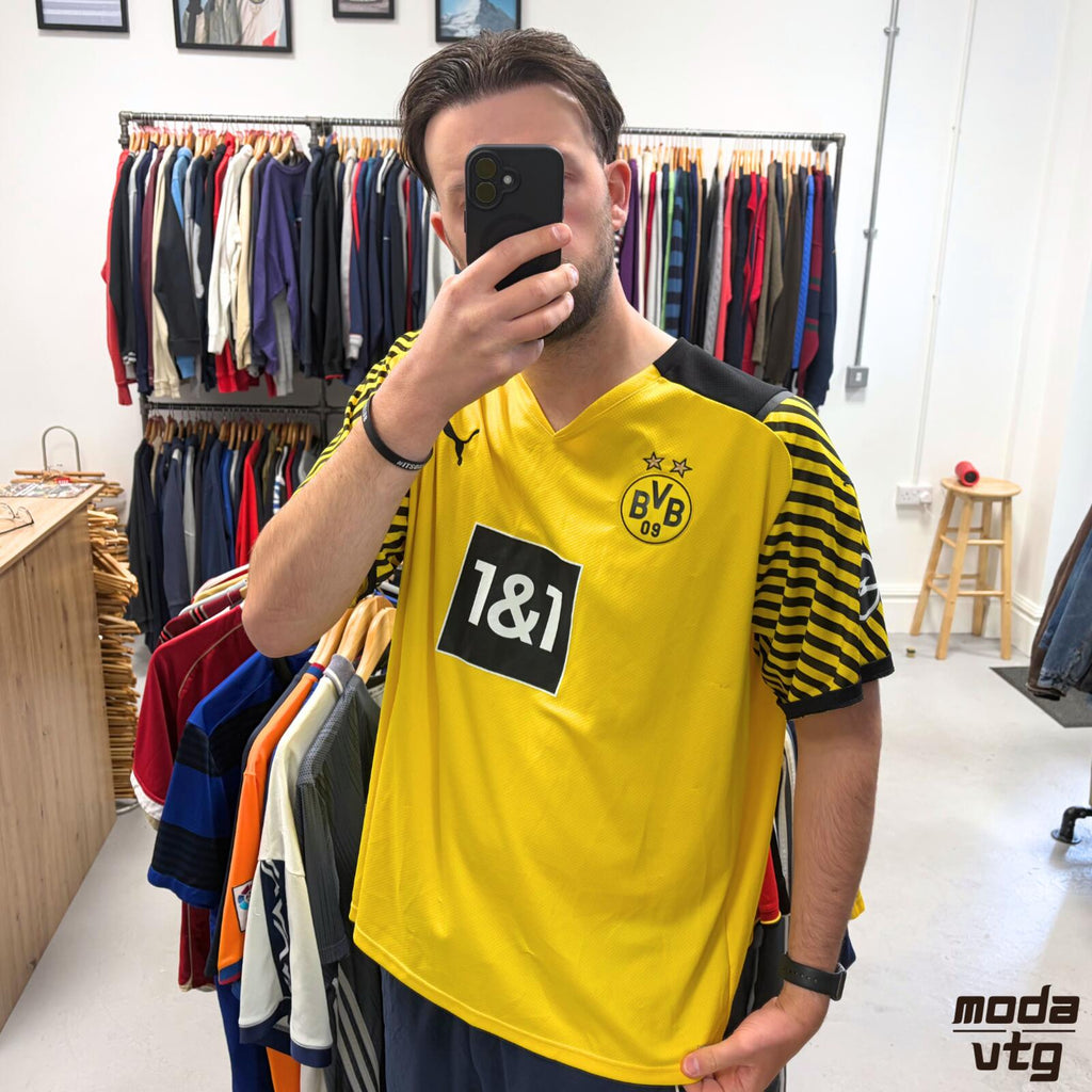 Y2K 2021/22 Borussia Dortmund Jersey Yellow XXL Home Retro Puma