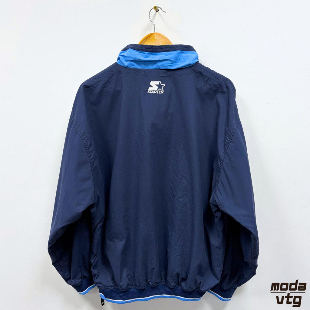 Vintage Y2K North Carolina Tar Heels Windbreaker Navy Large Starter Retro Unisex