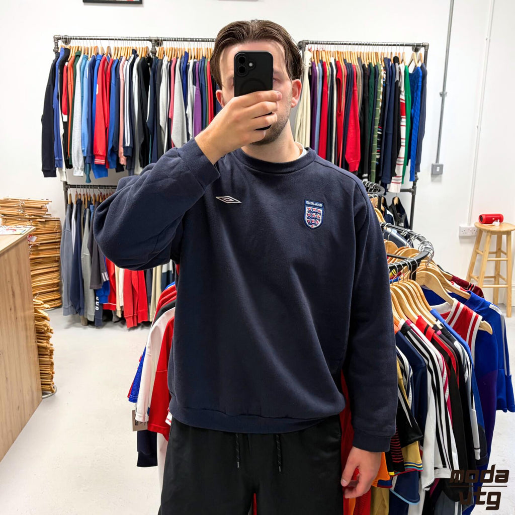 Vintage Y2K England Sweatshirt Navy XL Retro Unisex Umbro