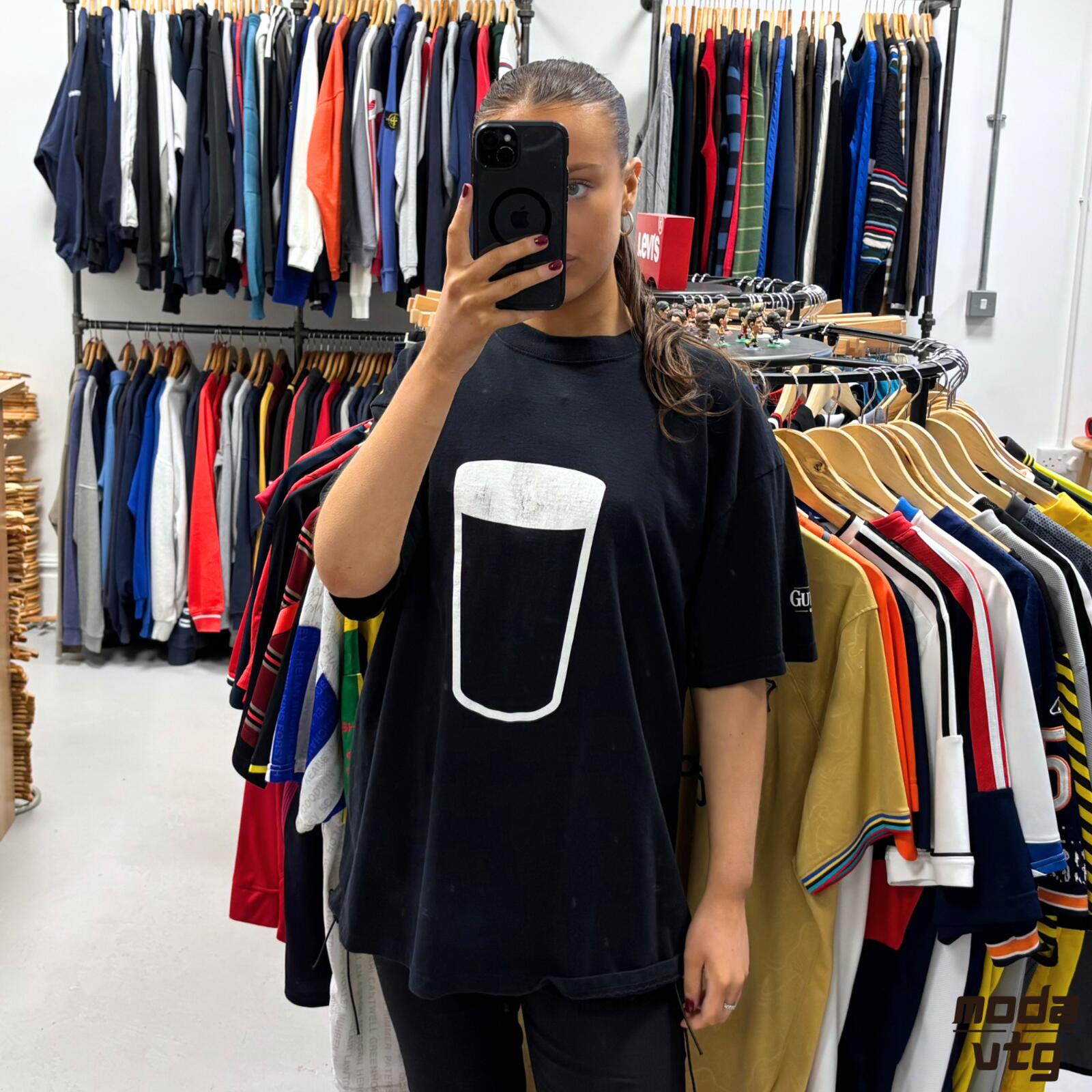 Vintage Y2K Guinness T-Shirt Black XL Retro Unisex