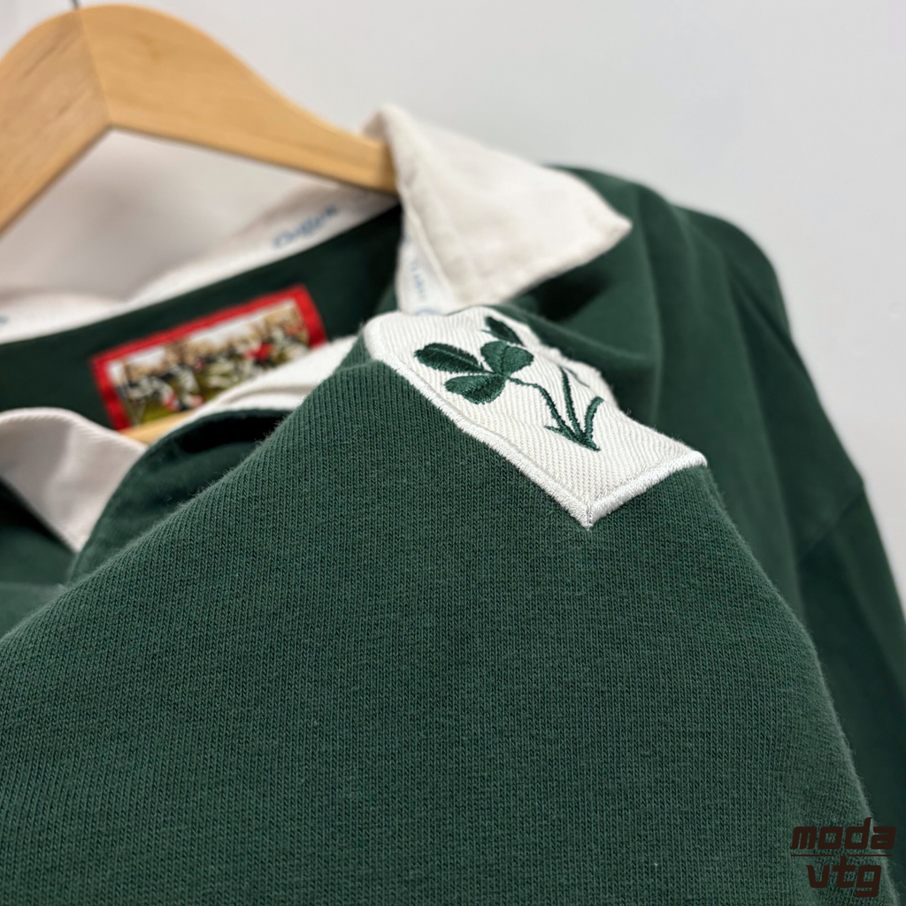 Vintage 90s Ireland Rugby Polo Green XL Retro Cotton Traders