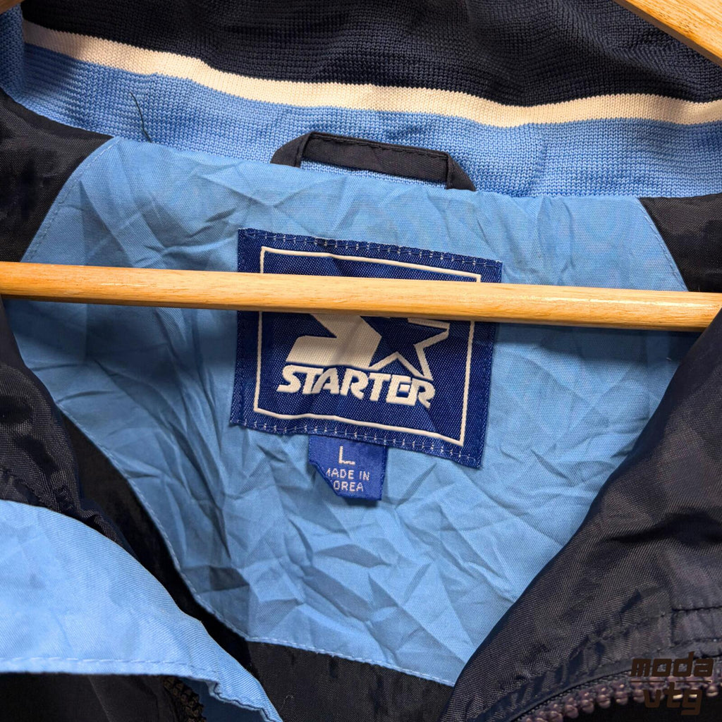 Vintage Y2K North Carolina Tar Heels Windbreaker Navy Large Starter Retro Unisex