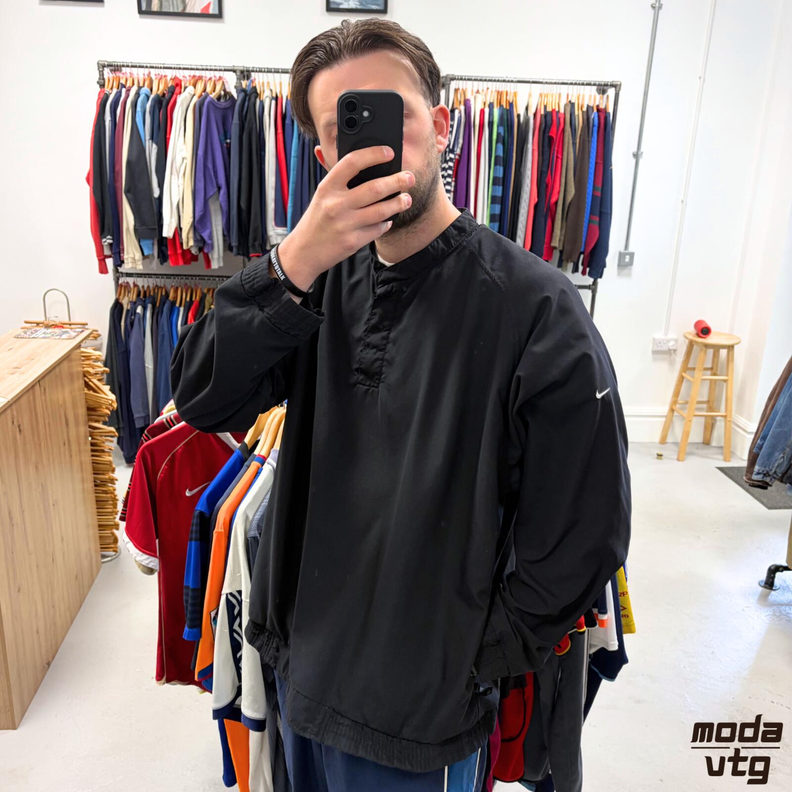Vintage Y2K Nike Golf Windbreaker Black XL Retro