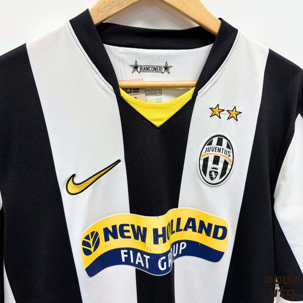Vintage 2009/10 Juventus Jersey Black White Large Unisex Retro Nike Home