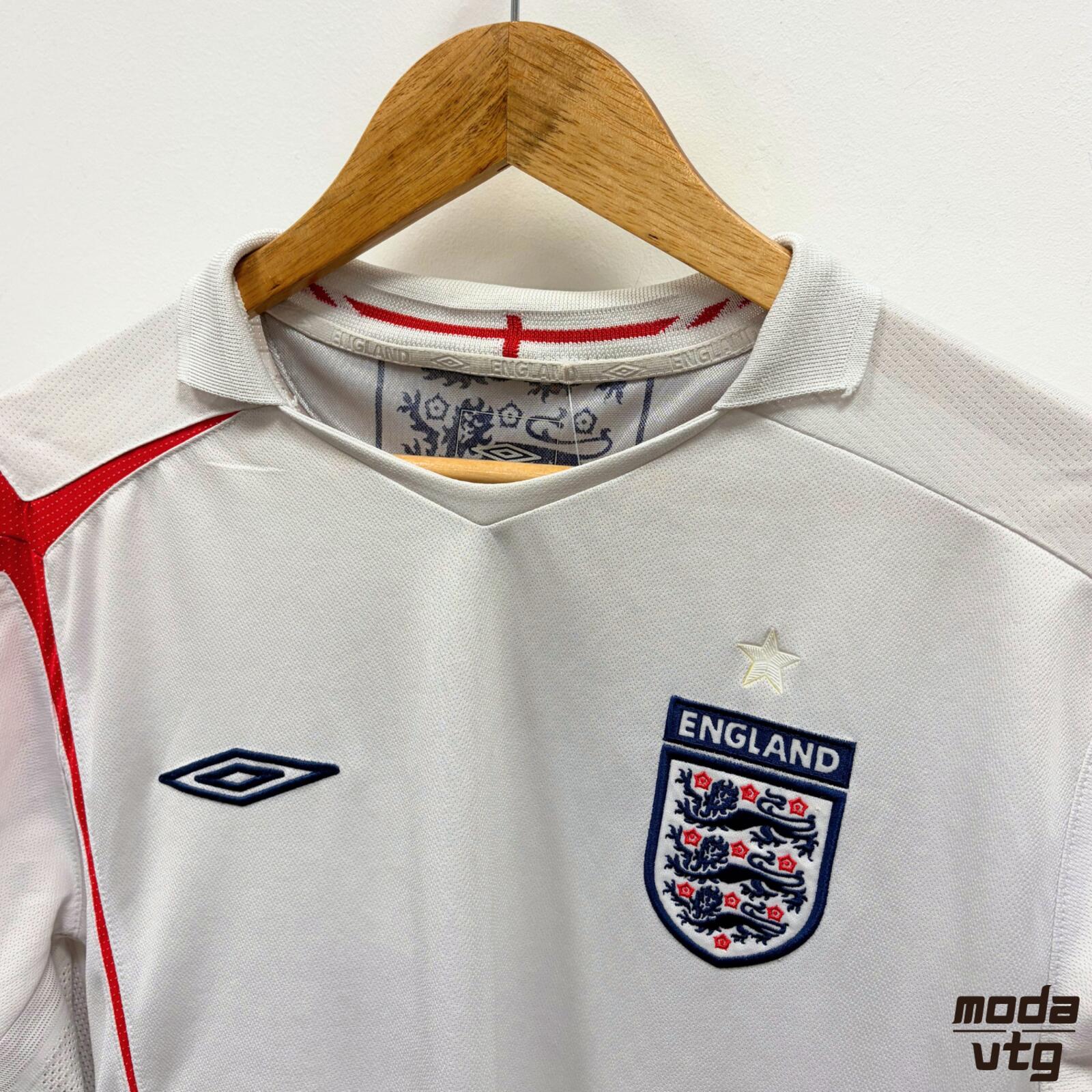 Vintage 2008/09 England Jersey White Large Retro Unisex Umbro