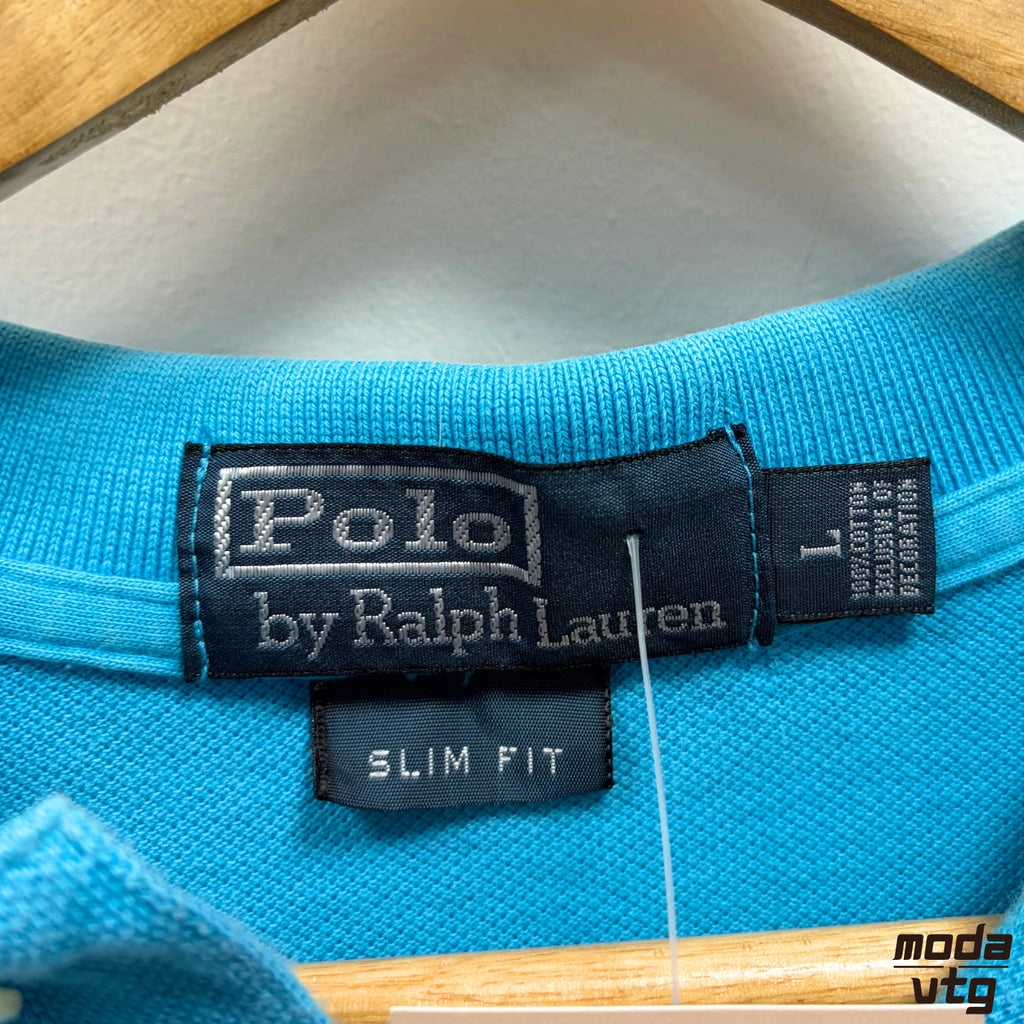 Vintage 90s Ralph Lauren Polo Blue Medium Retro Unisex Summer