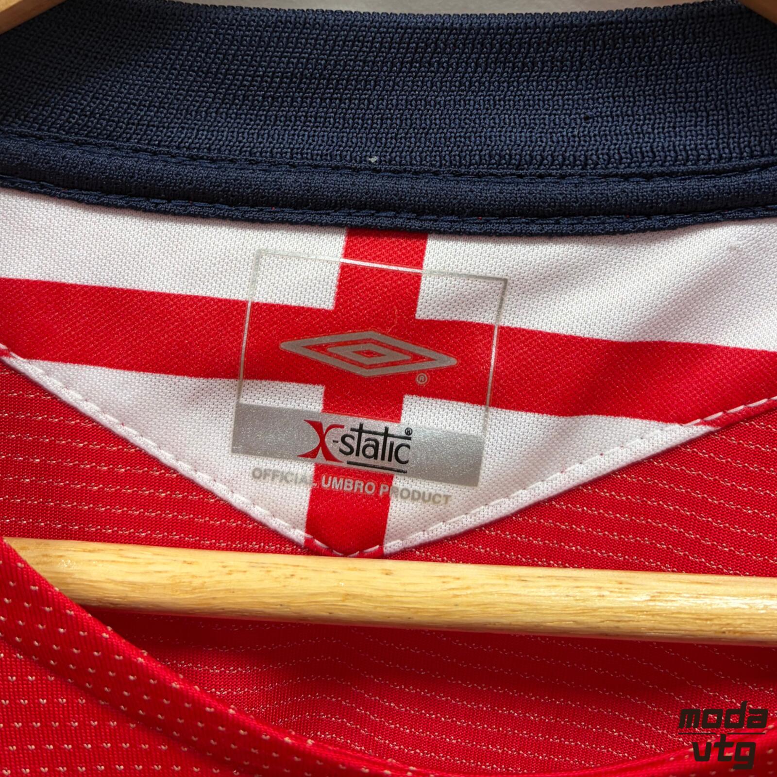 Vintage 2004/06 England Jersey Red XL Unisex Umbro Retro Long Sleeve