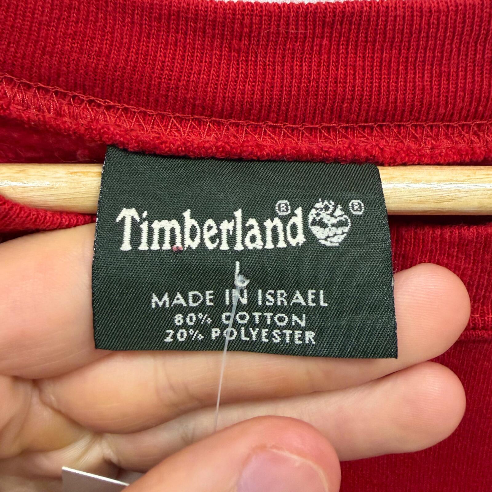 Vintage 90s Timberland Sweatshirt Red Medium Retro Unisex