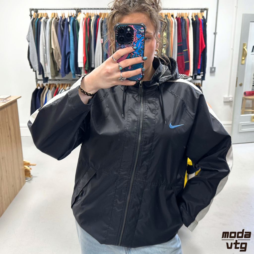 Vintage 90s Nike Track Jacket Black Medium Retro Unisex
