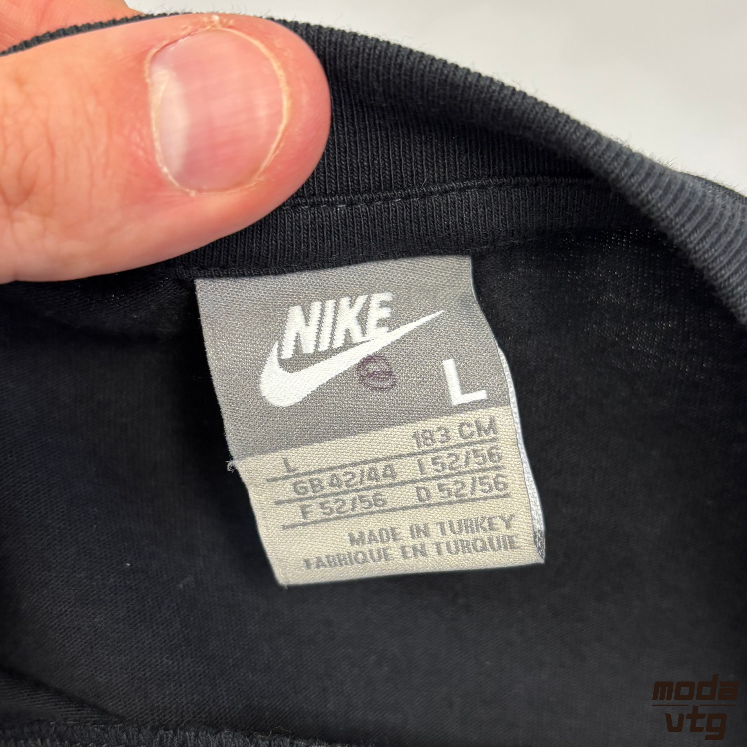 Vintage Y2K Nike T-Shirt Black Large Europa League 2008 Promo