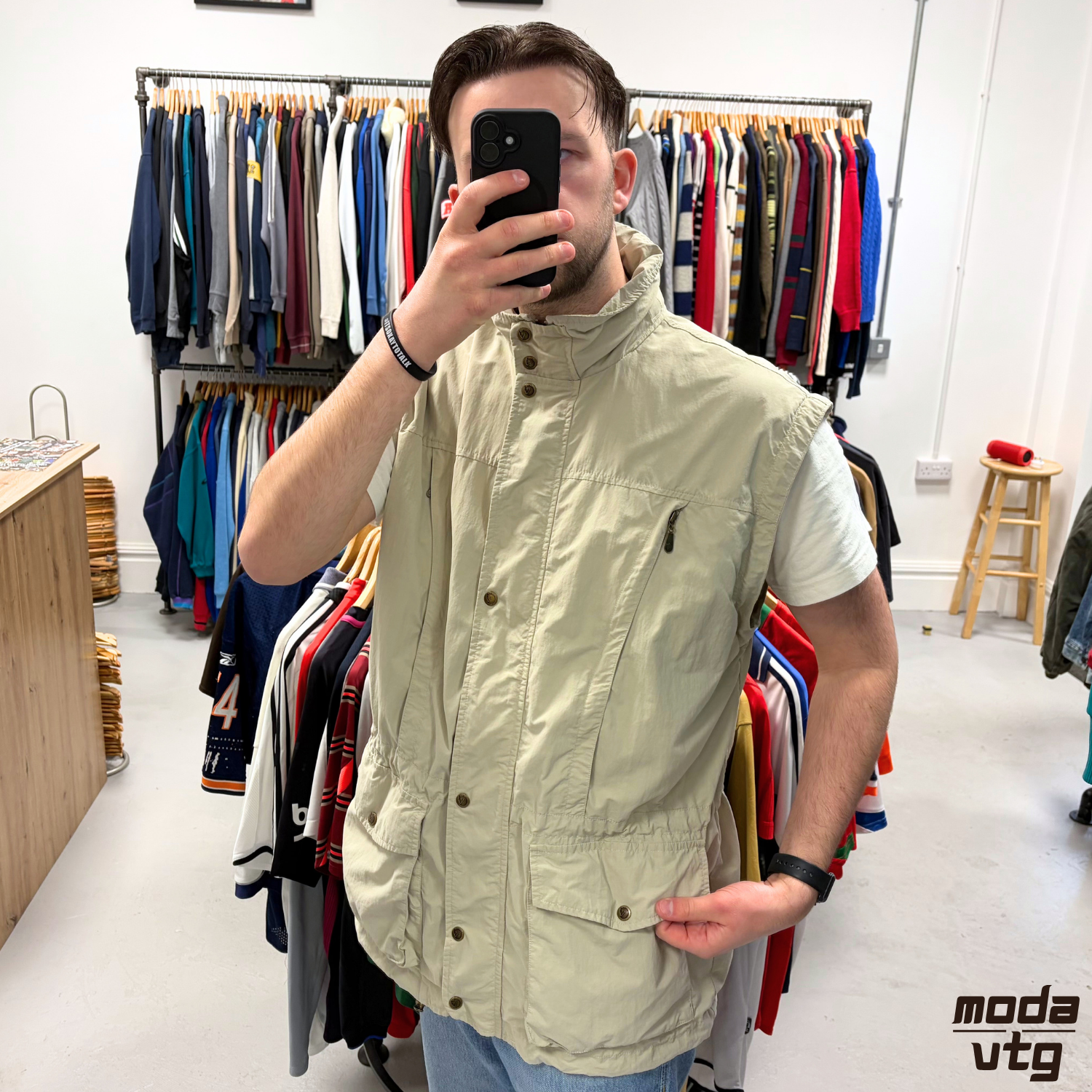 Vintage Y2K Fjällräven Jacket Beige XL G-1000 Field Coat Retro Removable Sleeves