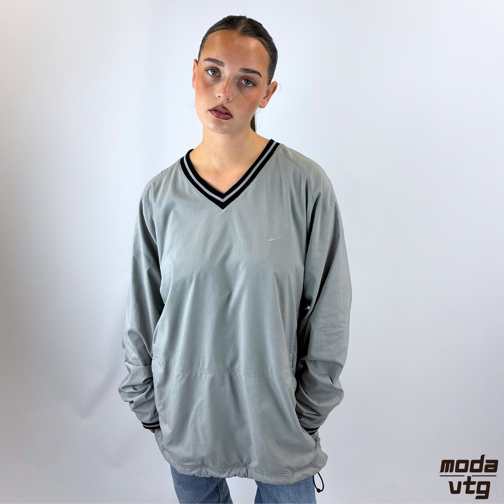 Vintage Y2K Nike Windbreaker Grey XL Pullover