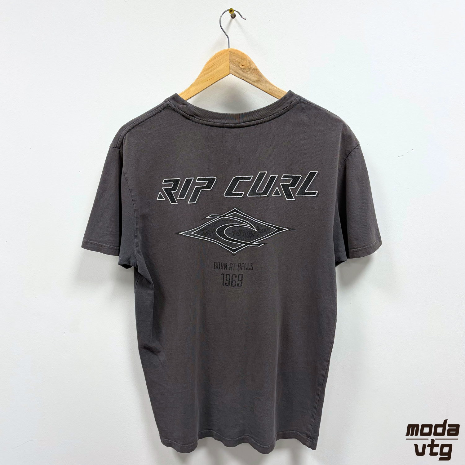 Vintage Y2K RIP CURL T-Shirt Grey Small Unisex Retro Summer Holiday
