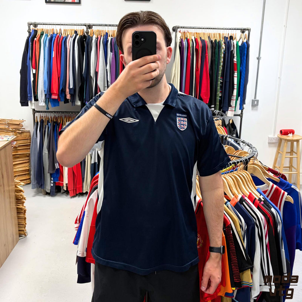 Vintage Y2K England Jersey Navy XL Retro Unisex Umbro