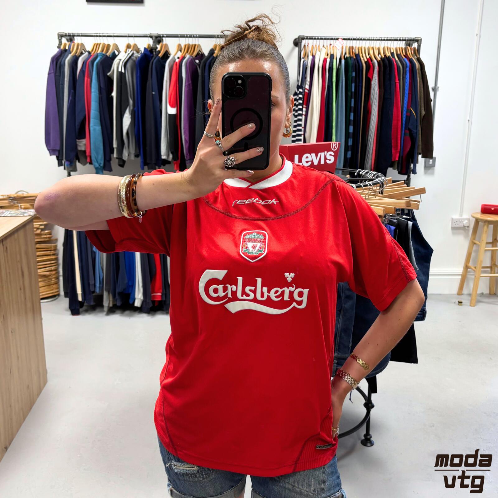 Vintage 2002/04 Liverpool Jersey Red Large Retro Unisex Reebok