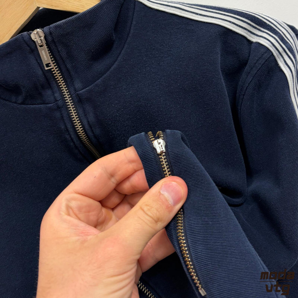 Vintage Y2K Lacoste Sweatshirt Navy Small Retro Unisex Full Zip