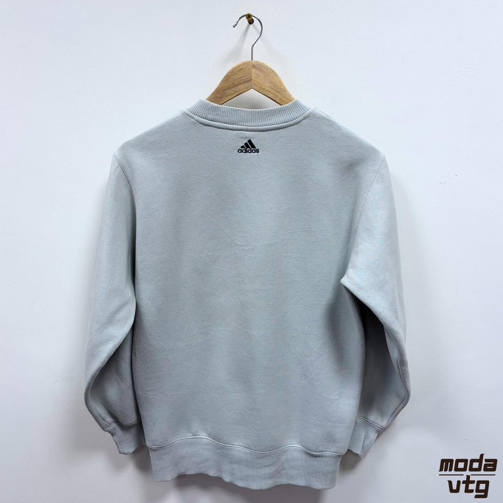 Vintage Y2K Adidas Sweatshirt Blue Small Retro Unisex