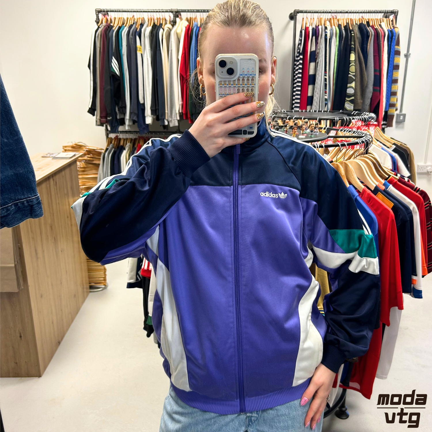 Vintage 90s Adidas Track Jacket Purple Large Retro Unisex