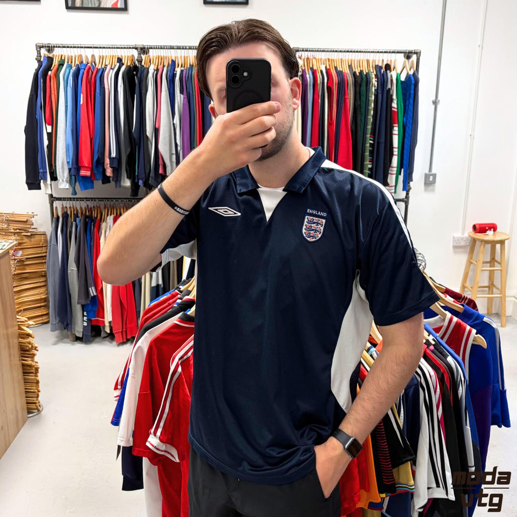 Vintage Y2K England Jersey Navy XL Retro Unisex Umbro