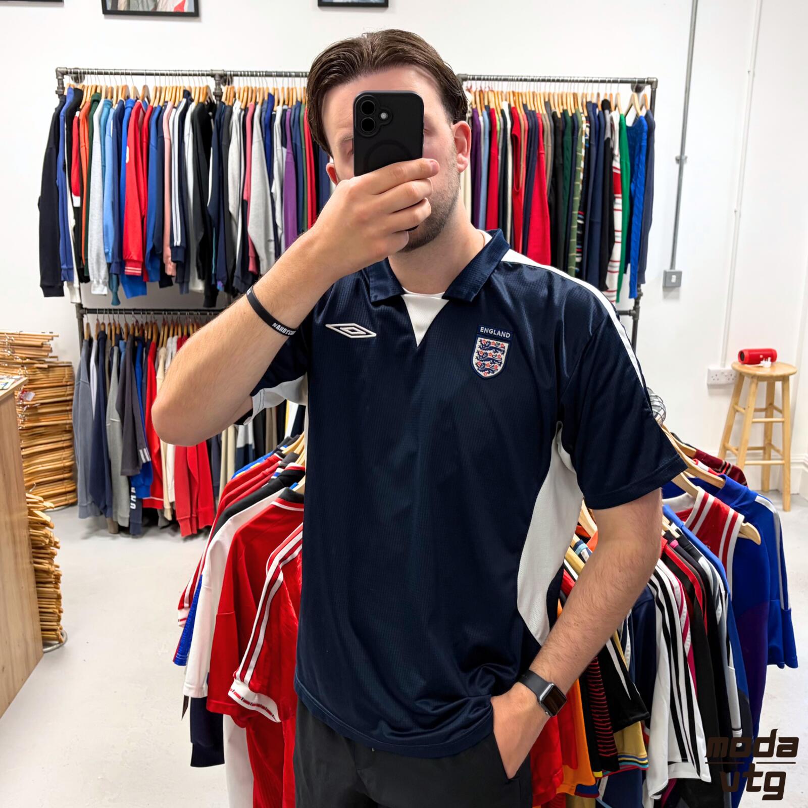 Vintage Y2K England Jersey Navy XL Retro Unisex Umbro