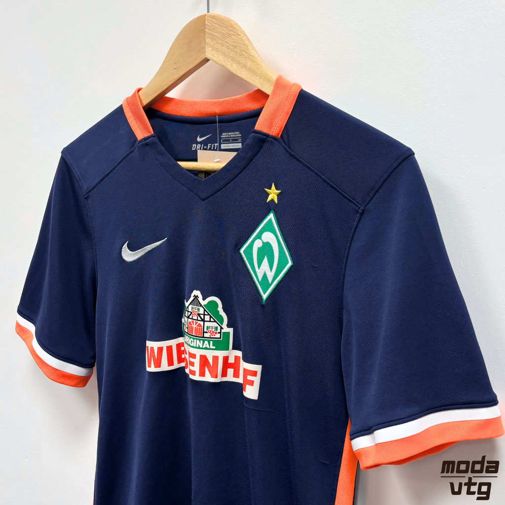 Vintage Y2K Werder Bremen Nike 2015/16 Away Kit Navy Small