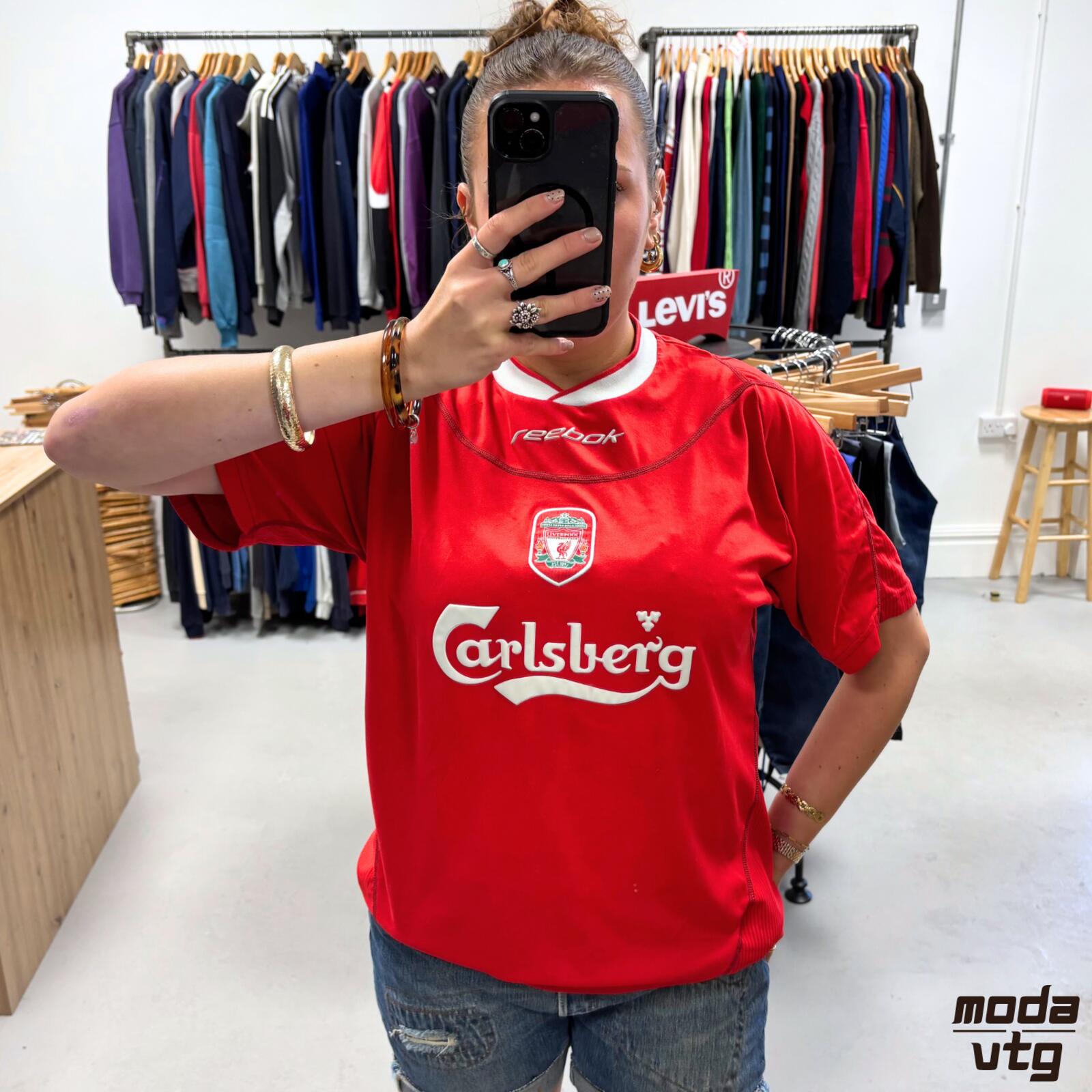 Vintage 2002/04 Liverpool Jersey Red Large Retro Unisex Reebok
