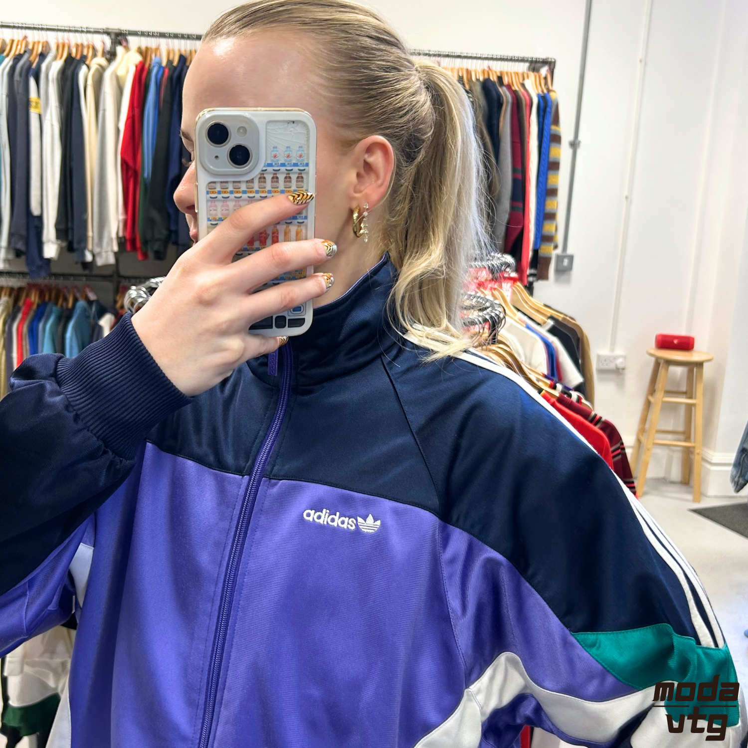 Vintage 90s Adidas Track Jacket Purple Large Retro Unisex