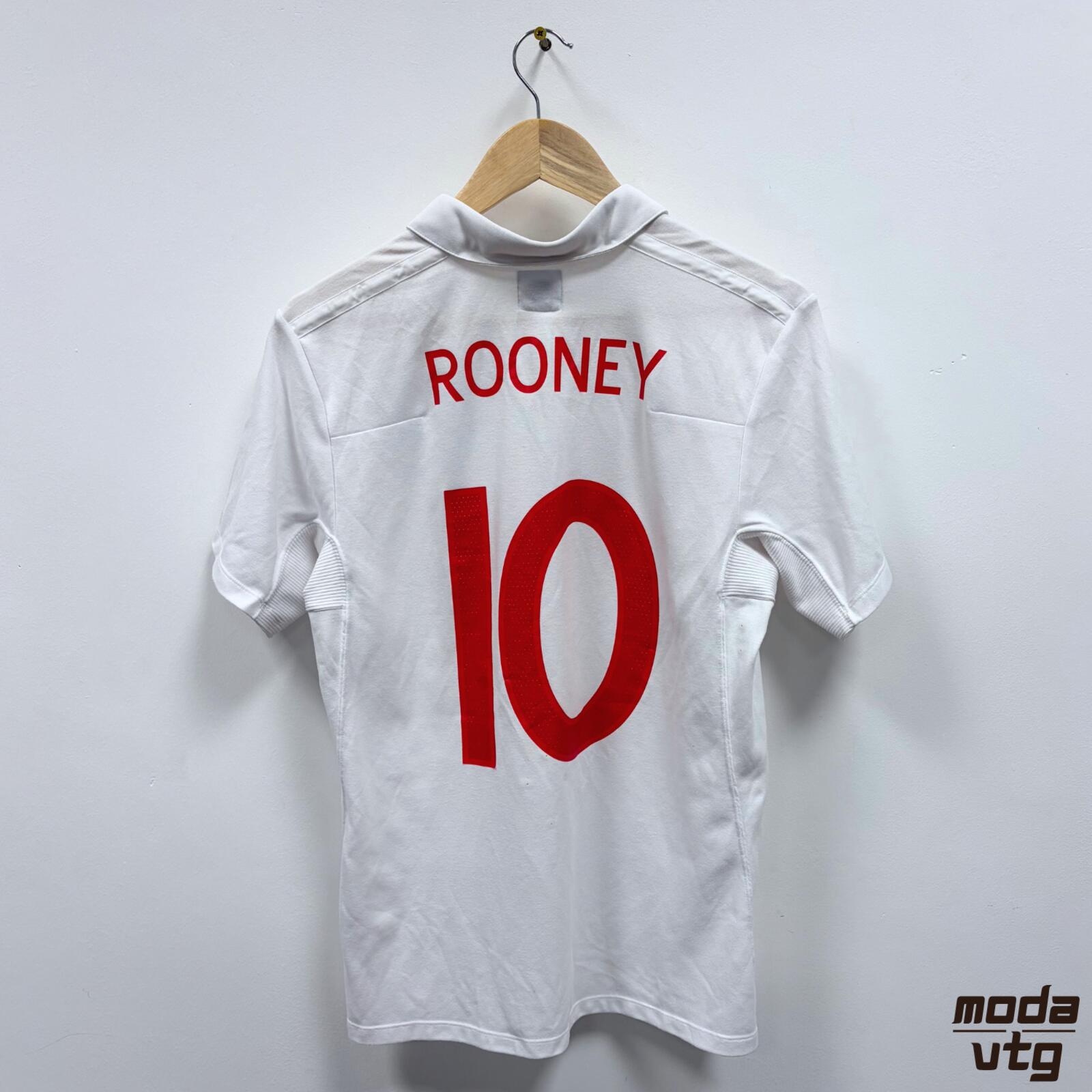 Vintage 2009/10 England Jersey White Small Umbro Retro Unisex Home Wayne Rooney