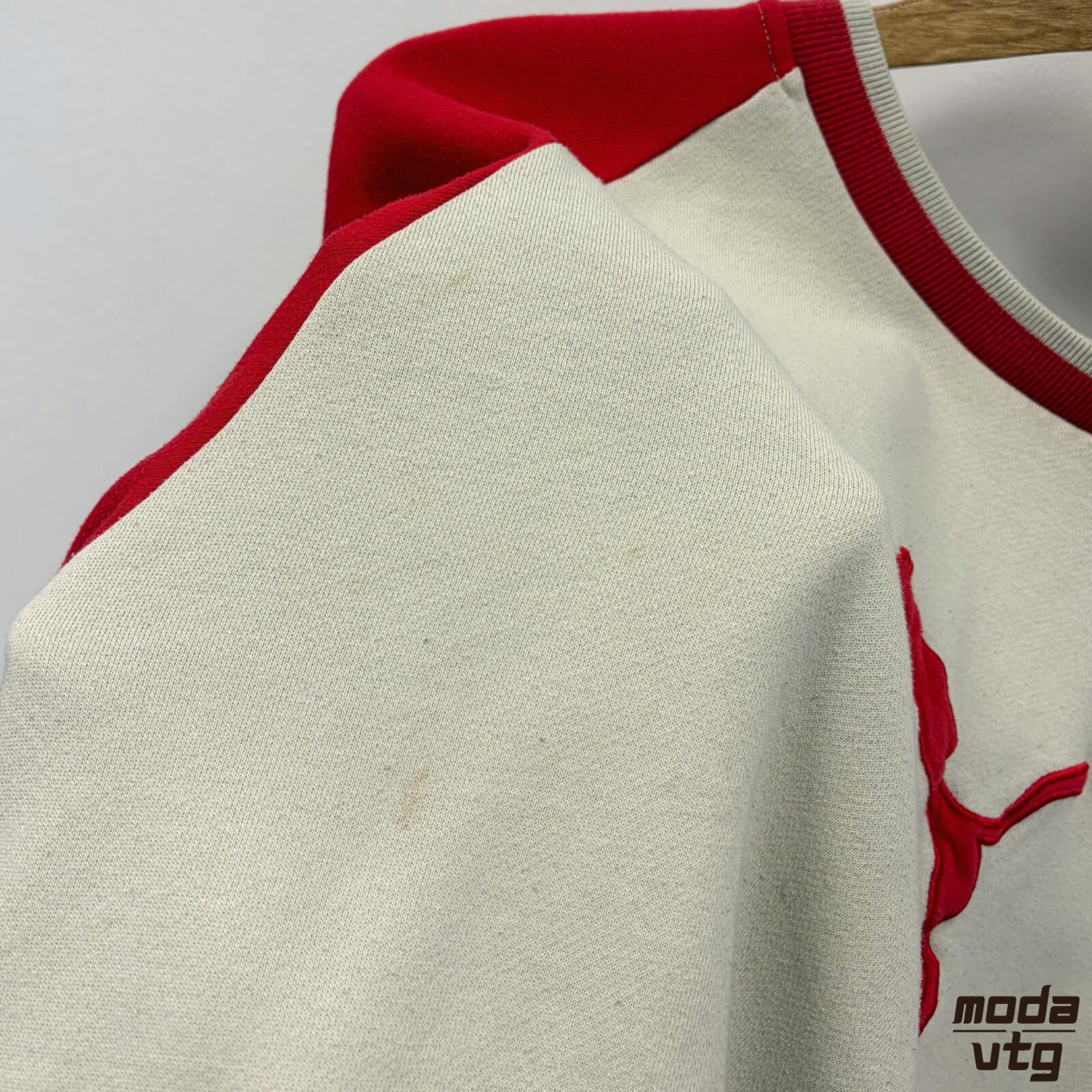 Vintage 90s Puma Sweatshirt Beige Medium Retro Unisex