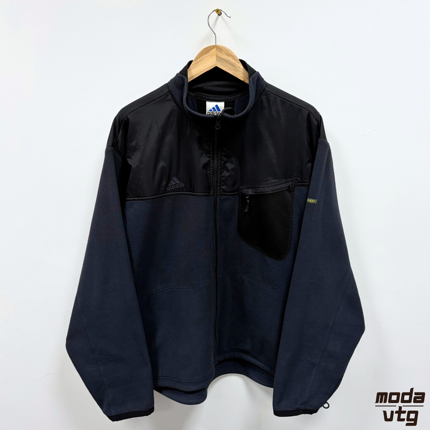 Vintage 90s Adidas Fleece Navy XL Full Zip Retro