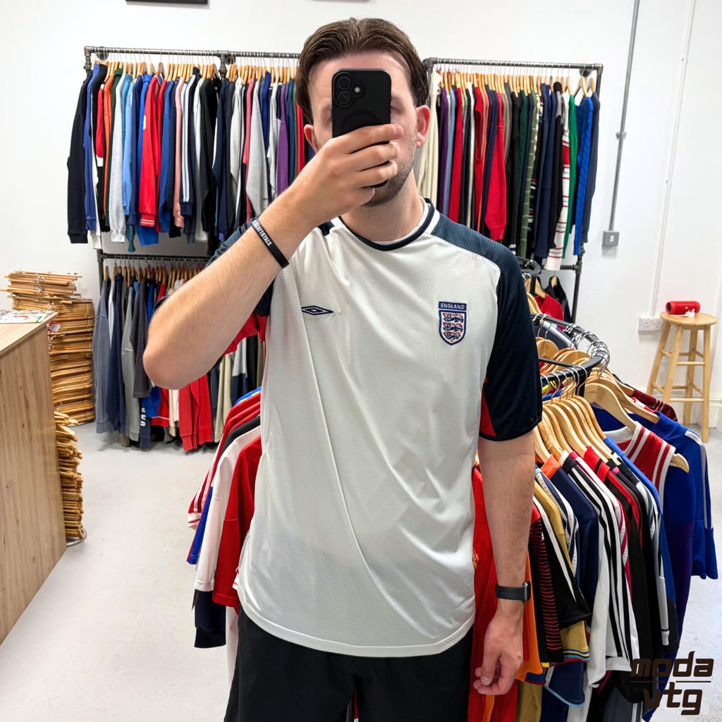 Vintage Y2K England Jersey White XL Retro Unisex Umbro