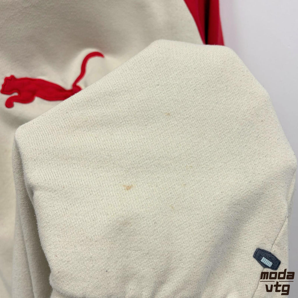 Vintage 90s Puma Sweatshirt Beige Medium Retro Unisex
